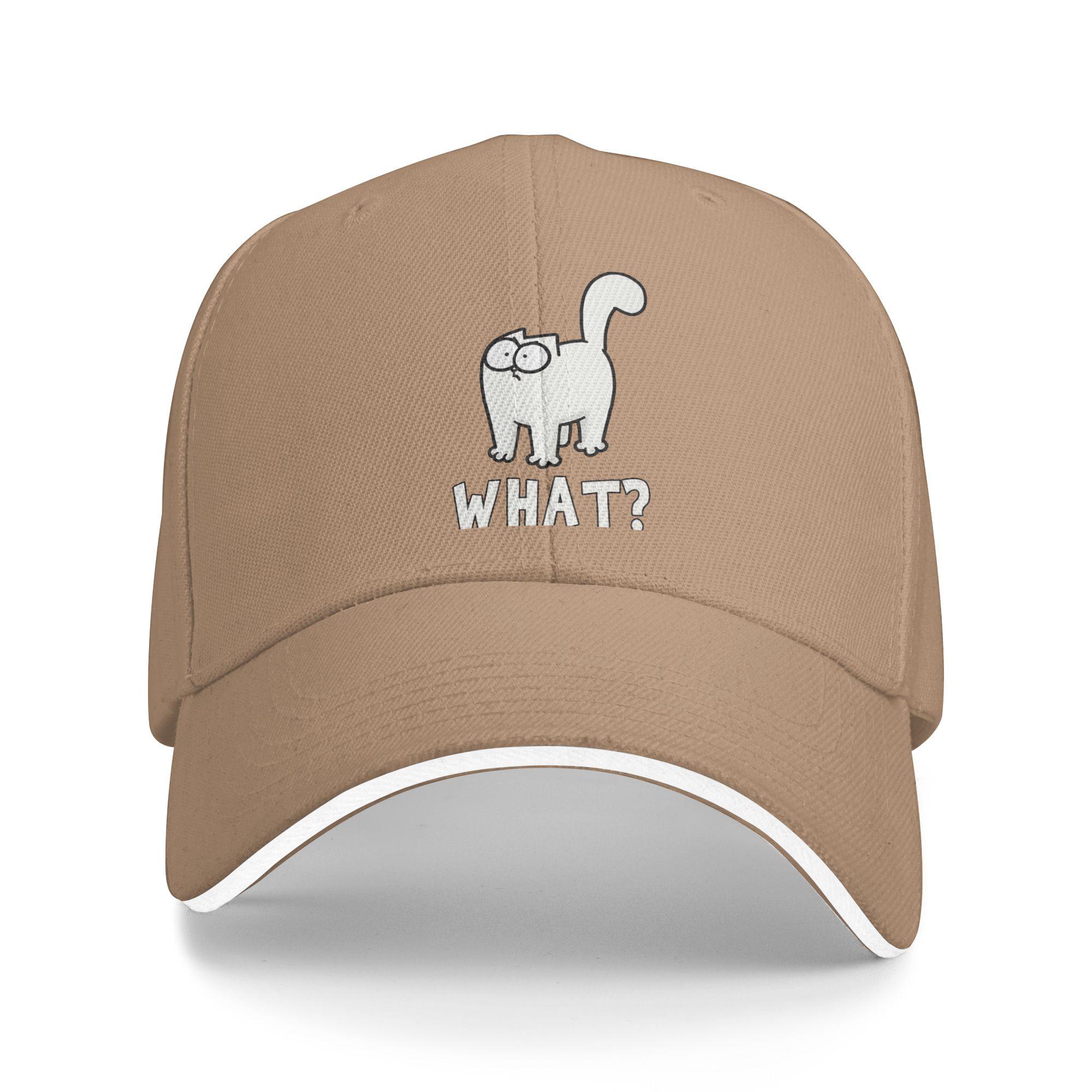 

Simons Cat Casual Baseball Cap Kpop Rock Trucker Hat Summer High Quality Men Adult y2k Retro Snapback Cap One Size хаки