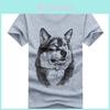 Comfortable Men Wolf Print Round Neck Short Sleeve T-shirt For Stylish Summer Wear