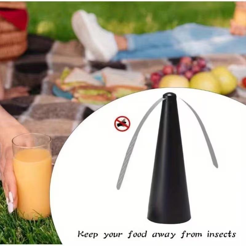 2-in-1 Bug Repellent Fan Battery & Plug-in Version Portable Outdoor Insect Repellent Ventilation Fan for Camping Picnic BBQ Kitchen Market Use