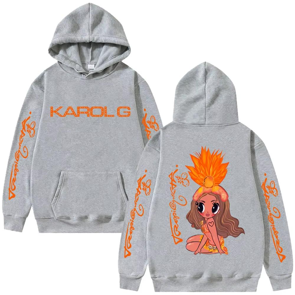 

Karol G Tropicoqueta Hoodie Men Women Fashion Pop Music Sweatshirt Unisex Casual Fleece Oversized Hoodies 3XL