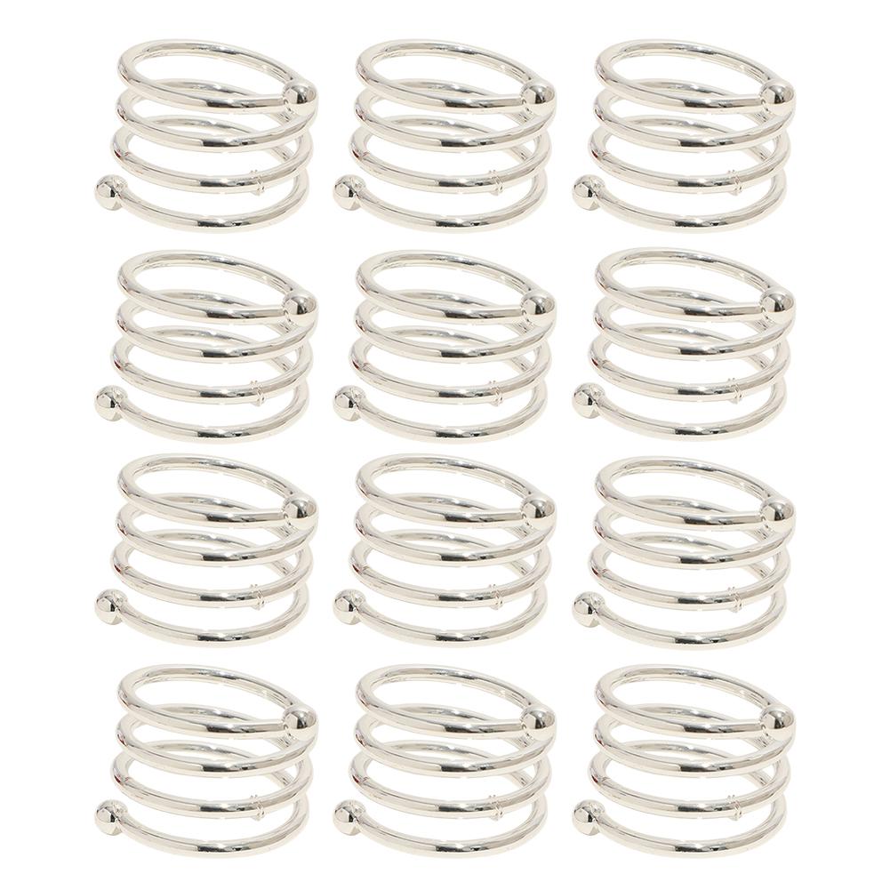 

Elegant Napkin Rings 12 Pcs Handcrafted Metal Holders Suitable for Weddings Birthday Parties and Family Gatherings