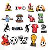 18PCS Soccer Sports Theme Hole Shoes Charms Packs Decoration Set Boys Men Football Style Buckle Slipper Sandals Shoe Accessories