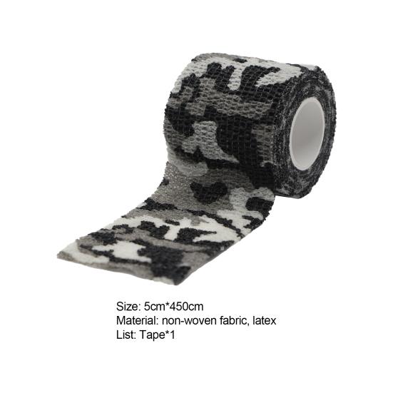 1 Roll Camouflage Tape Anti-scratches Self-Adhesive Widely Applied Military Camo Stretch Bandage Tape