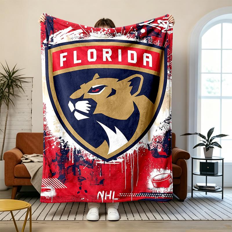 Florida Panthers Soft and comfortable flannel Suitable for sofas living rooms outdoor camping travel and also makes a great anniversary gif