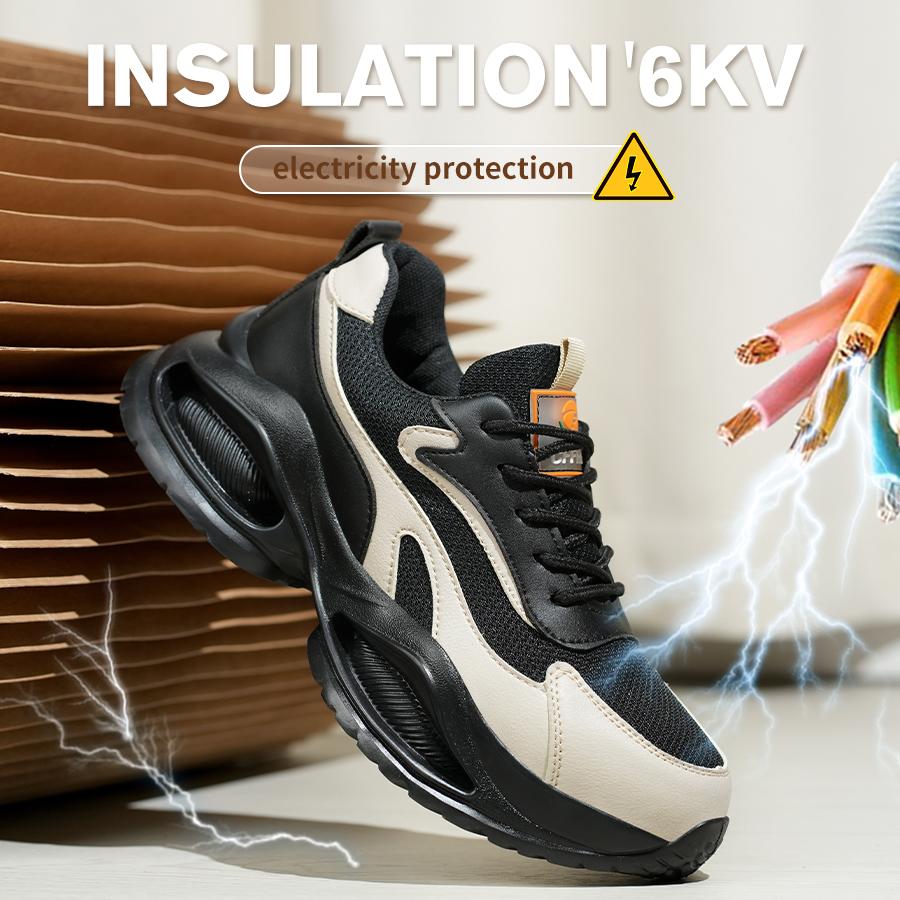 Fashion Women's Safety Shoes Platform Sneakers Anti-smash Anti Puncture Work Shoes Security Protective Steel Toe Shoes Couple