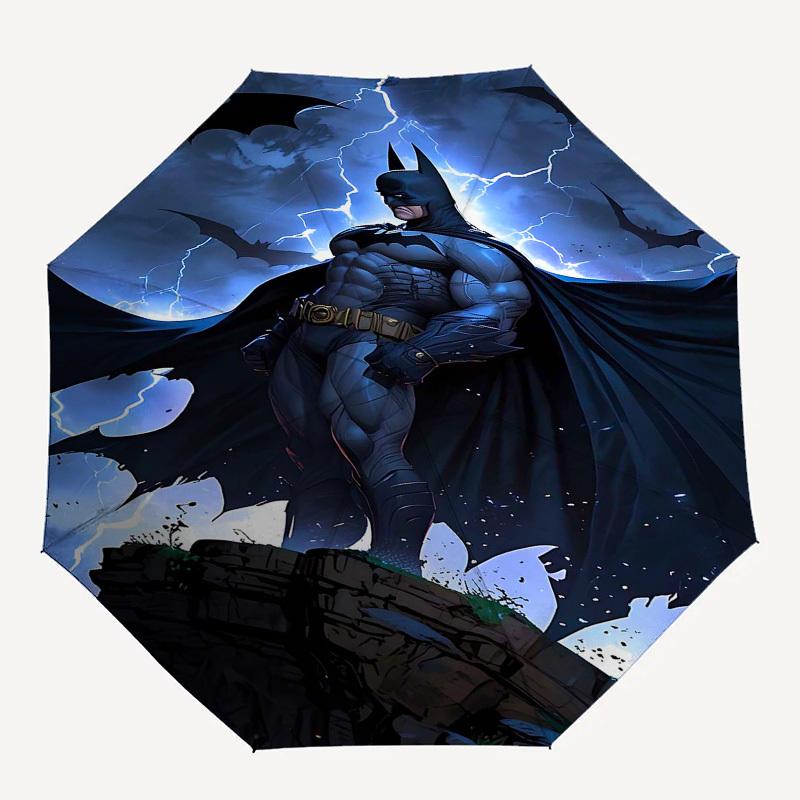 1pc Batman, Storm Automatic Folding Umbrella - Compact 8-Rib Design, Durable Plastic & Iron1383L