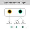USB to 3.5mm Jacks Sound Adapter External Stereo Sound Card for /PC/Laptop, Microphones-Supported USB to Headphone Adapter