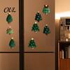Miniature Christmas Tree Decor 7Pcs/Set Mini Refrigerator Magnet, Xmas Shape Resin Holiday Ornaments Fridge Decorative Magnet for Whiteboard