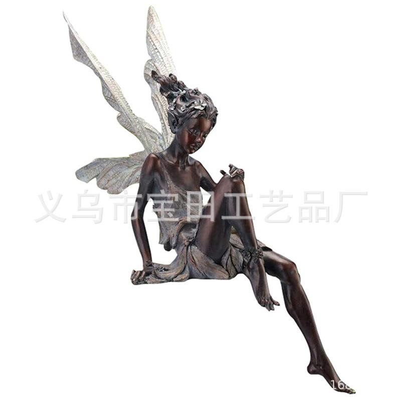 Foreign Trade Flower Fairy Resin Crafts Garden Ornament Turek Sitting Goblin Statue