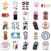 50 Cat Paw Graffiti Stickers - Cute, Waterproof Cartoon Cat Designs for Decorating Phone Cases and Suitcases