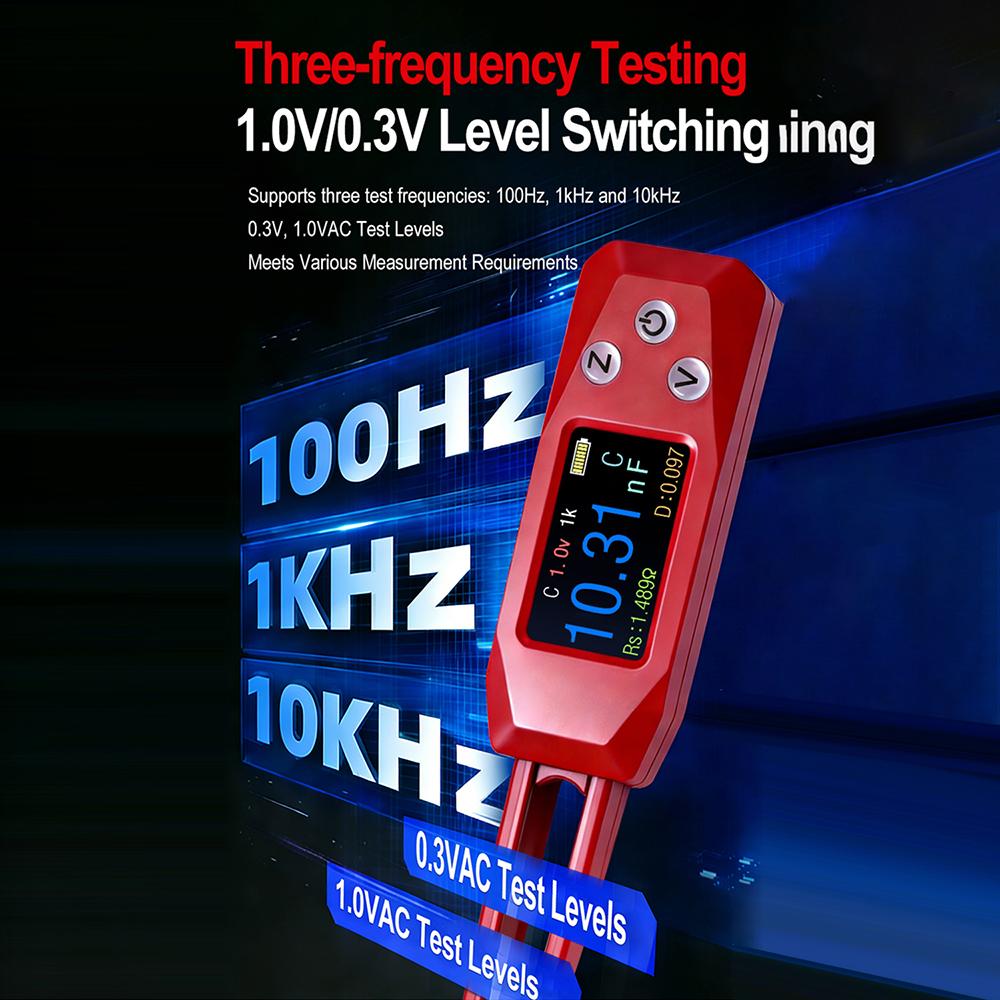 PZEM-039 Intelligent Tweezers LCR Digital Bridge Tester One Click Measurement Of Resistance Capacitance Inductance DC5V 1A