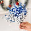 5/10Pcs 21cm Snow White Artificial Berry Branches Christmas Tree Decoration for Xmas Wreath Home Decor Gifts 2026 Party Supplies