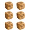 1/2/3/5/6/8Pcs Wooden Quilter Dice with 6 Engraved Quilting Tasks Solid Wood Quilting Embroidery Knitting Projects Baking Drinking Decision Dice Tools