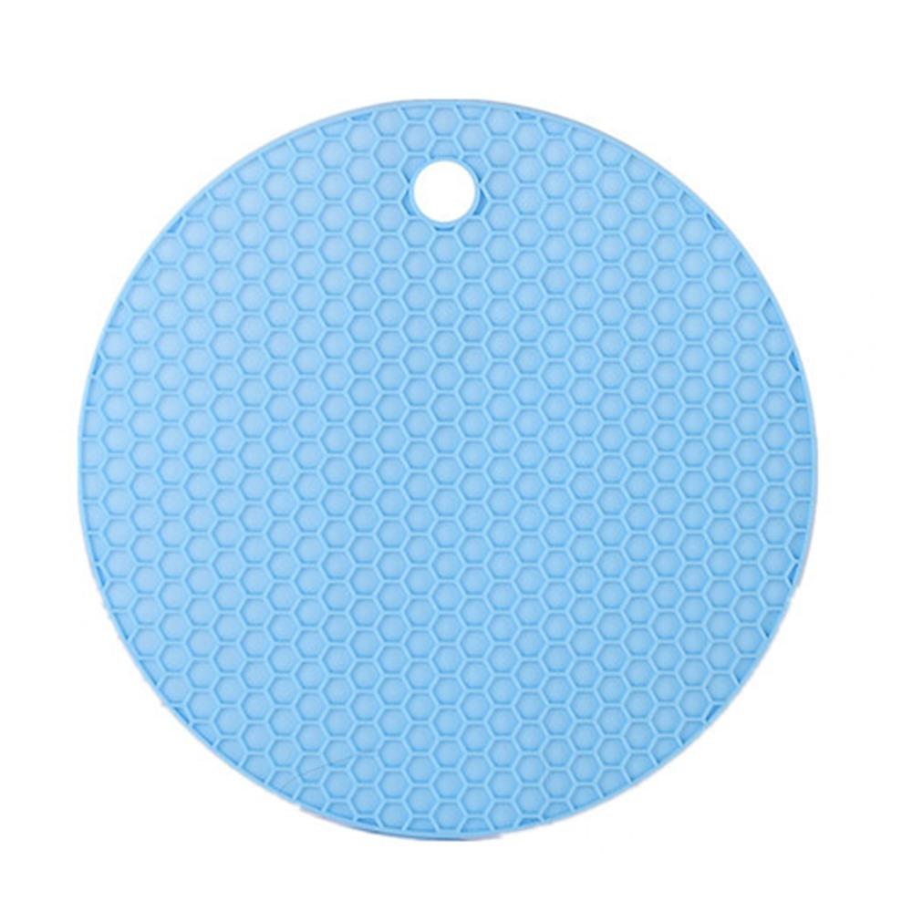 5Pcs Silicone Heat Insulation Mat Round Honeycomb Heat Resistant Coaster Thermal Insulation