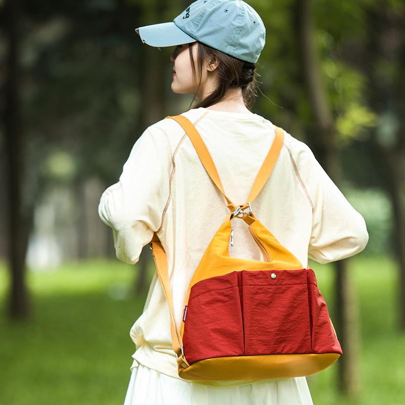 Women's Large Capacity Crossbody Bag Color Block Shoulder Bag