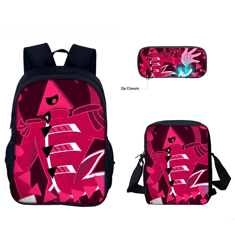 Just Shapes&Beats Kids Backpack Set 3-Piece for School Students Lightweight Ergonomic Large Capacity Fun Pattern