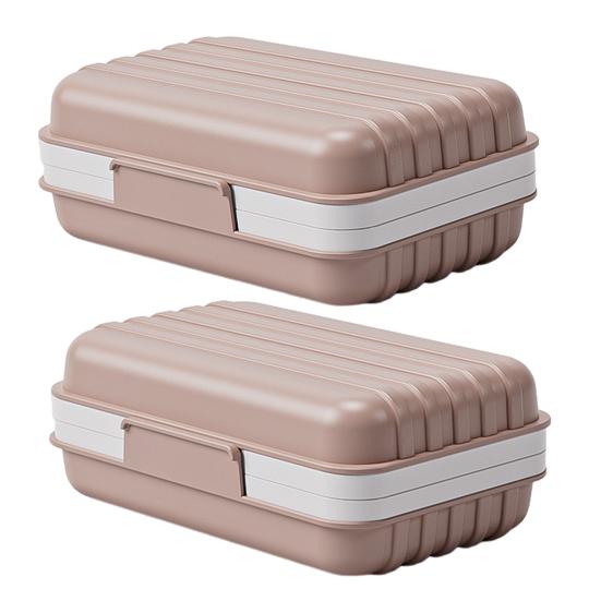 Soap Portable Bar Holder with Cover 2Pcs Travel Soap Container with Filter Hole