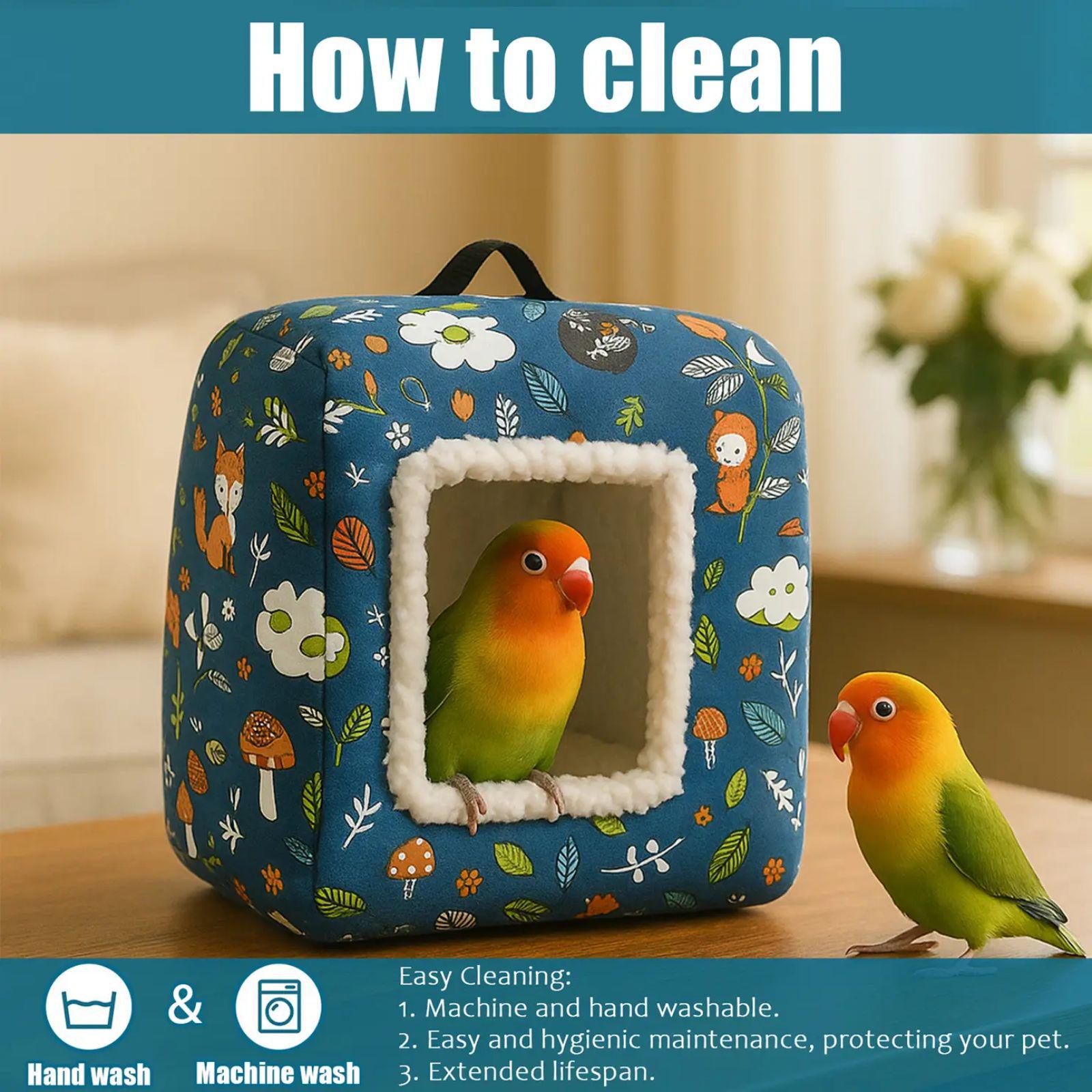 Parrot Cotton Nest: Warm, Insulated, Thickened Winter Sleeping Nest for Cockatiels