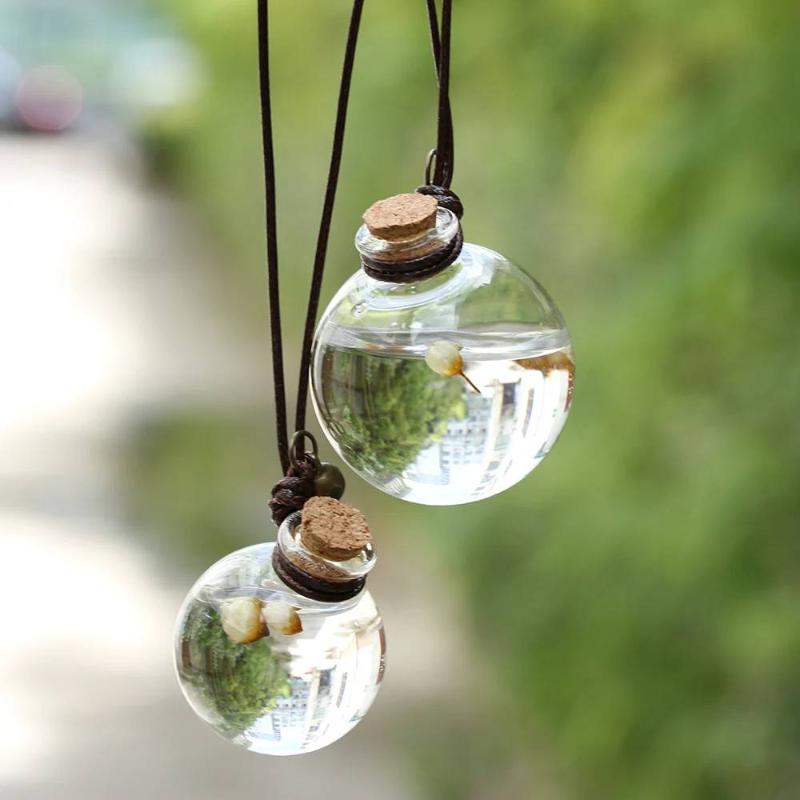 Car Perfume Bottle Perfume Pendant Household Storage Bottle Air Freshener With Flower For Essential Oils Auto Ornament