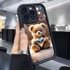 Heart Bear Staircase Black Groove iPhone 14/15/16/17 Pro Max Protective Case