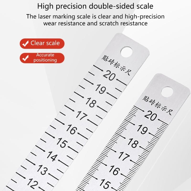 Positionierung Horizontale Wasserwaage Keramikfliesen Verlegen Bodenfliesen Werkzeug Metallartefakt Nivellierung Positionierung Wasserwaage