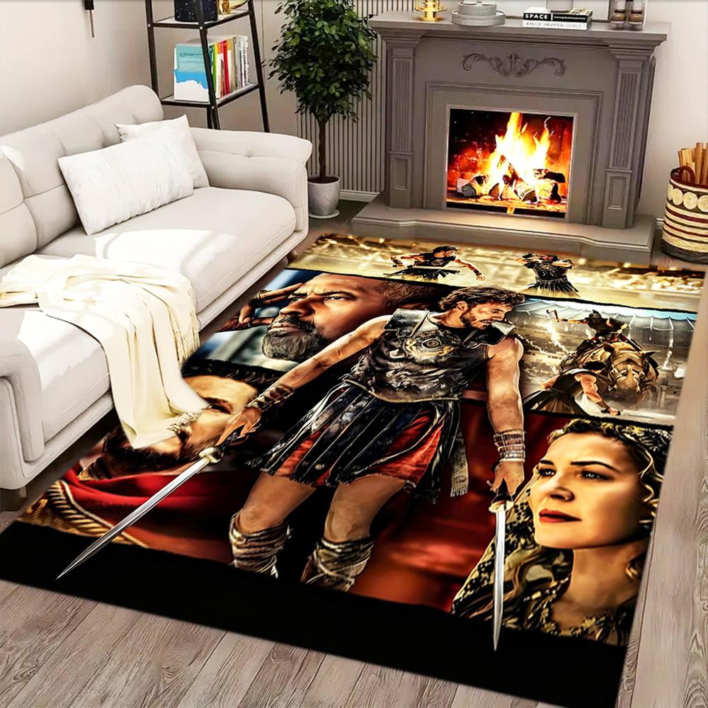 Gladiator's Final Stand Rug for Living Rooms, Bedrooms, Home Décor, and As Gifts.