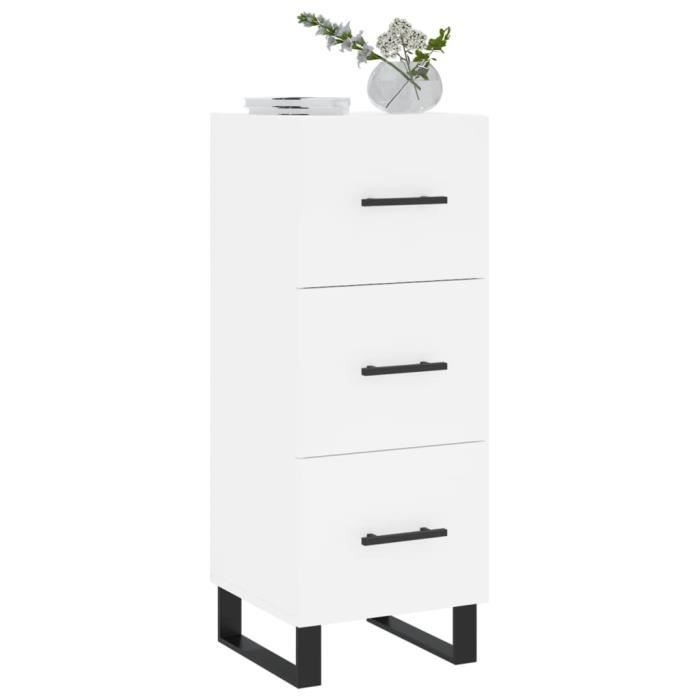VidaXL Buffet blanc 34,5x34x90 cm bois d'ingénierie 828628