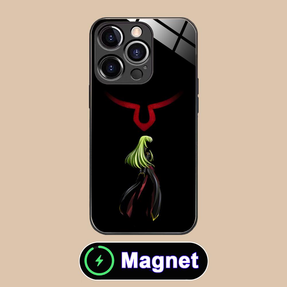 Anime Neon C.C Phone Case for iPhone 17 16 15 14 13 12 11 Air Pro Max Plus Mini Glass MagSafe Cover