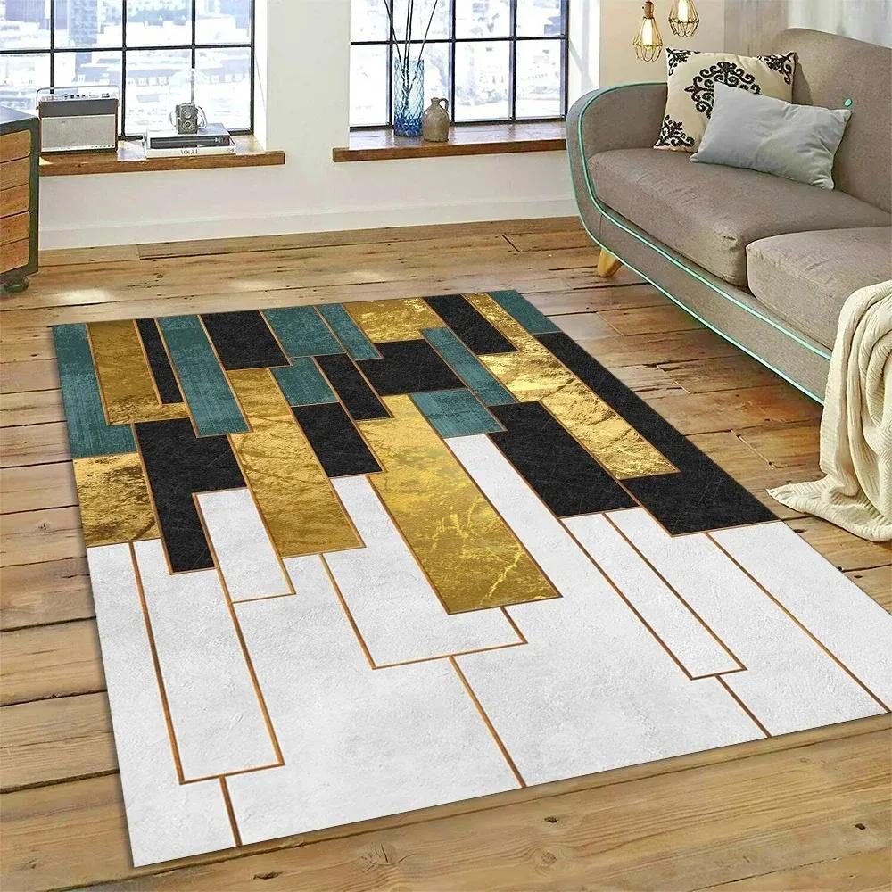 Luxurious Abstract Marble Carpet for Living Room Sofa Home Decoration Large Rugs Non-slip Bedroom Bedside Coffee Table Floor Mat