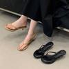 Fashion Fashion Thin Heels Slippers Women Round Clip Toe Slides Sandals Summer Flip Flops Female Shoes Mules Slides