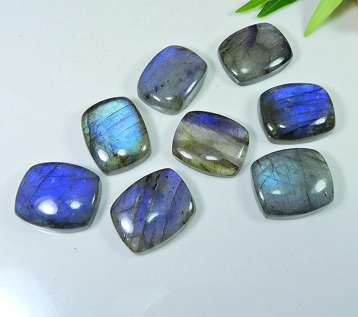 Rainbow Blue Labradorite Octagon Cabochon 17X22MM Loose Gemstone 08Pcs Lot LM-1169
