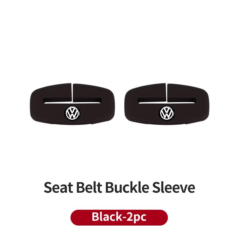 ear1 Car Silicone Seat Belt Buckle Covers Scratch-Resistant Protective Covers Car Interior Accessories For VW Golf Polo Tiguan Passat