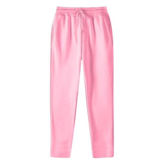Unisex İlkbahar Sonbahar Pantolon Yan Cepli Elastik Bel Düz Geniş Paça Eşofman Pantolonu Düz Renk Bol Sokak Stili Spor Pantolonu