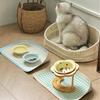 Creative Foldable Pu Leather Pet Anti Spill Placemat Waterproof Cat Bowl Mat Oil Resistant Anti Slip Dog Food Feeding Mat