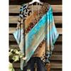 2026 Nueva Camiseta de Mujer Moda Leopardo Estampado 3D Tops Verano Sexy Cuello Redondo Manga Corta Camiseta Calle Casual Holgada Ropa de Mujer