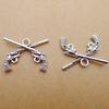 LD999 Antique Silver Alloy Vintage Jewelry Accessories, 20x28mm, 100pcs, 2.5g