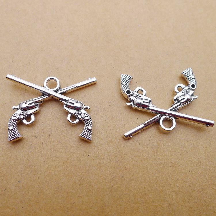 LD999 Antique Silver Alloy Vintage Jewelry Accessories, 20x28mm, 100pcs, 2.5g античный серебряного