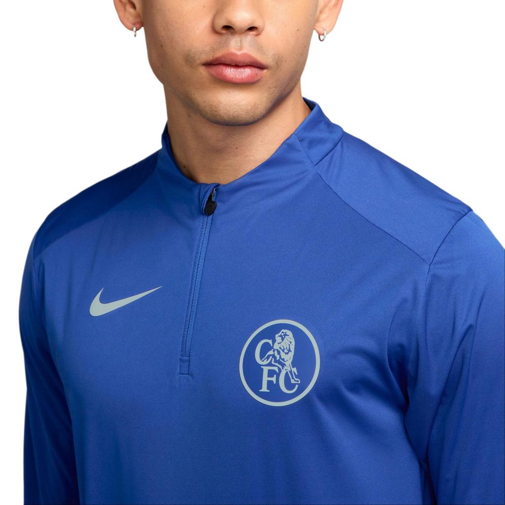 Nike Letter Logo Slim Fit Half Zip Long Sleeve Football Shirt Men tops HM3596-481