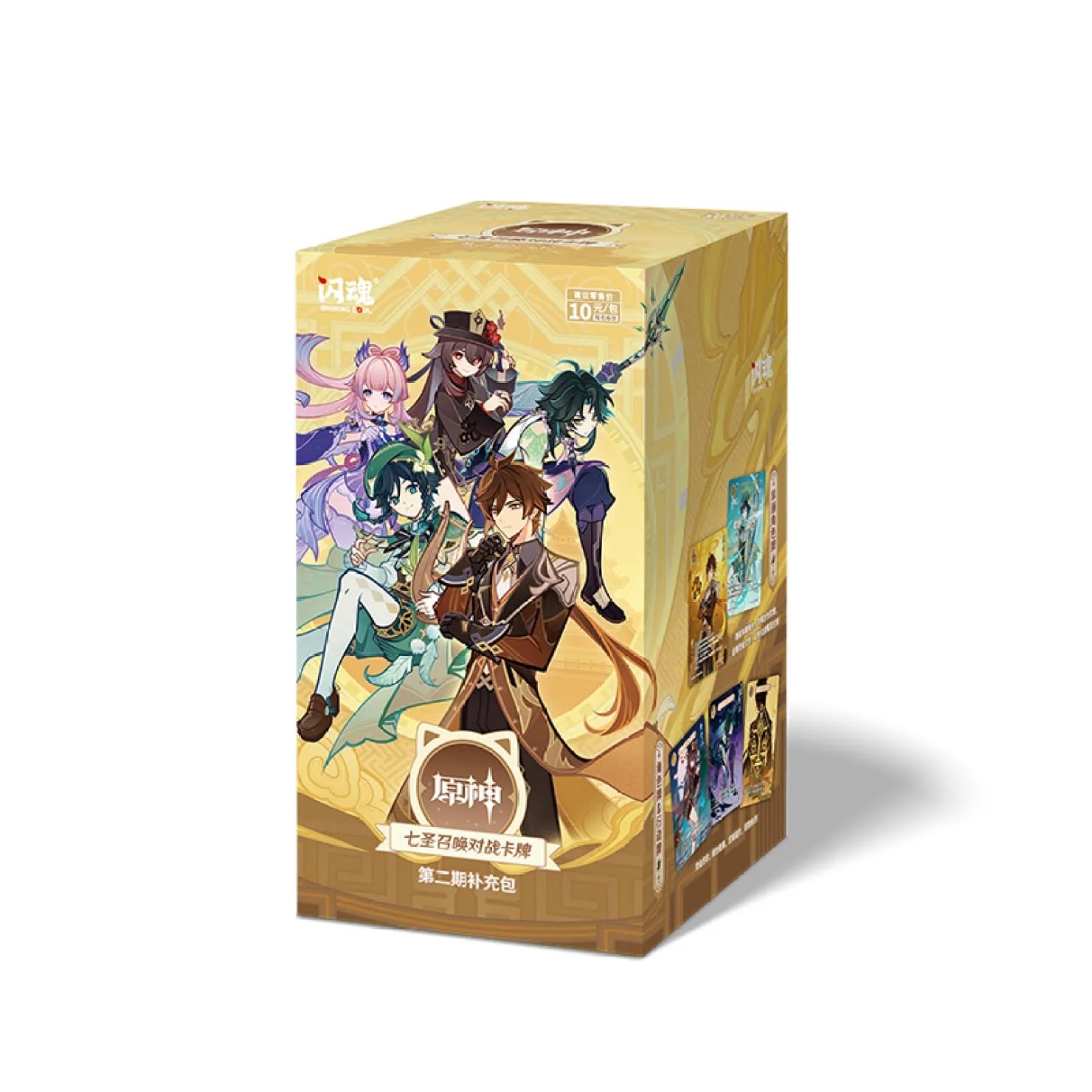 

Genshin Impact Семь Священных Призывов Набор Расширения 1 Коробка Бустерный Пак Игровые Аксессуары Официальный Мерч Genshin Impact Том 2 (18 упаковок)