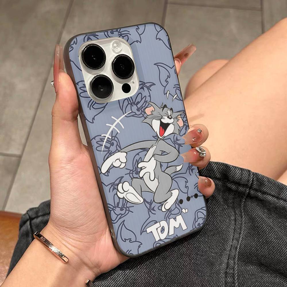 Cartoon T-Toms And J-Jerrys For IPhone 17 16 15 14 13 12 11 Pro Max Plus Pro Clear Phone Cover Non-Slip Shell
