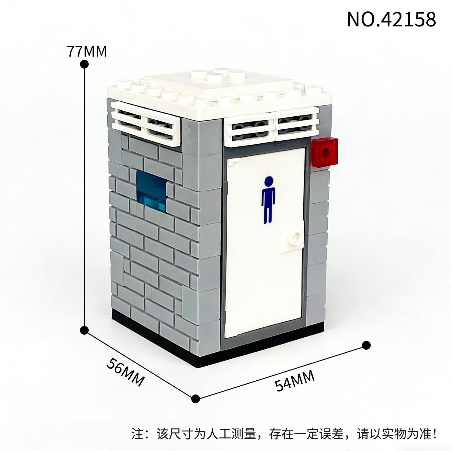 

Jinzhi 42158 Scenic Public Bathroom Boys And Girls Model Small Particle Building Block Children S Toys