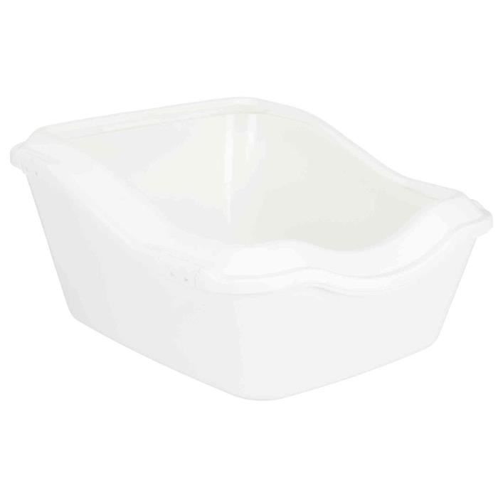 Bac à litière TRIXIE Cleany Cat - Rebord - 45 × 29 × 54 cm - Blanc