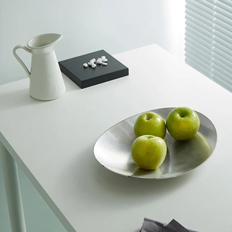 Stainless Steel Mirror Fruit Tray, Dining Table Decoration Storage Tray, Dessert Tray, Home Decoration, Scandinavian Style