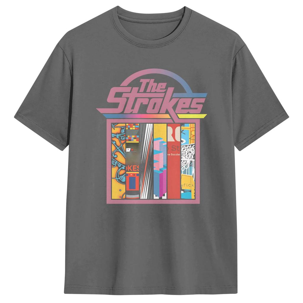 The Strokes Band 100 Cotton T Shirt For Men Summer  Aesthetic T Shirts O Neck Leisure Tees Oversized Print Tops