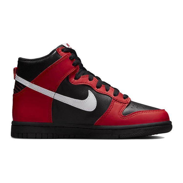 Nike Dunk High GS Černá Univerzitní červená Dětské tenisky Bílá DB2179-003