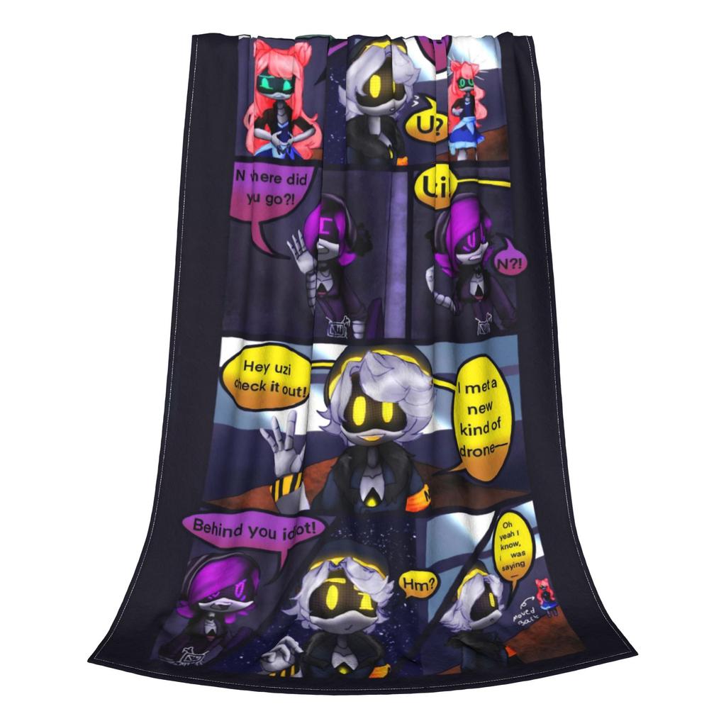 Murder Drones N and Uzi Fleece Throw Blanket  Blanket for Home Travel Warm Bedroom Quilt