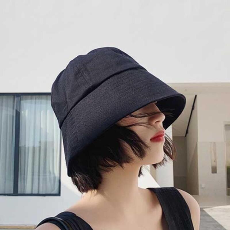 Минималистичная панама Sadempu Beach Женская Летняя black