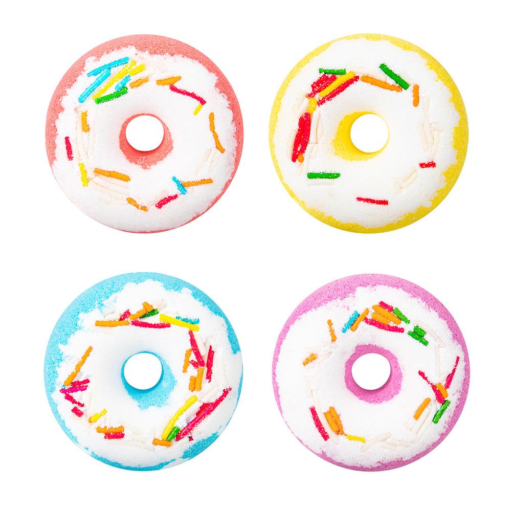 Doughnut Bath Salt Ball Essential Oil Bath Bubble Ball Aromatic Moisturizing Nourishing Skin Care Shower Ball Body Cleansing Self-Care Essential
