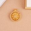 Rotatable Diamond-Inlaid Sand Gold Compass Pendant Necklace