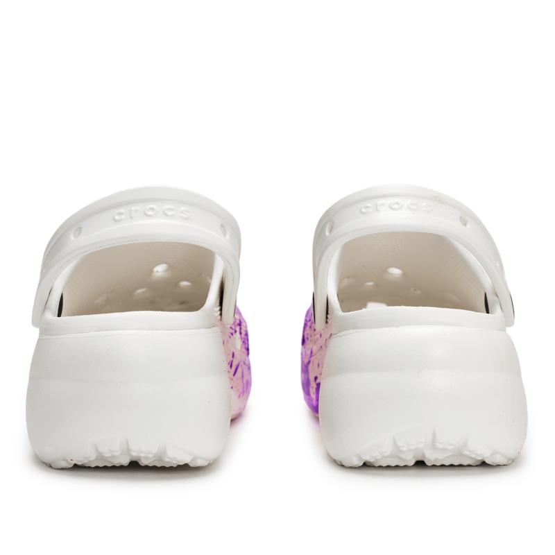 Crocs Classic Platform Clog 811 Manufacture Treasure Digging Scene Special Shoe Box Ink Splash High Street Hole Shoes Women's Model